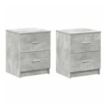 vidaXL Nachtschrank 2 Stk. 40 x 36 x 50 cm Betongrau