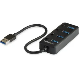 Startech StarTech.com 4 Port USB 3.0 Hub - 4x USB-A mit individuellen An/Aus-Schaltern - Mobiler USB 3.0 Verteiler - Bus-Powered USB 3.0 Splitter