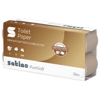 Satino by wepa Toilettenpapier PureSoft 3-lagig Recyclingpapier, 64 Rollen