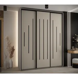 möbel kryspol Schwebetürenschrank Dakota 200 x 235,2 x 60 cm Schwarz