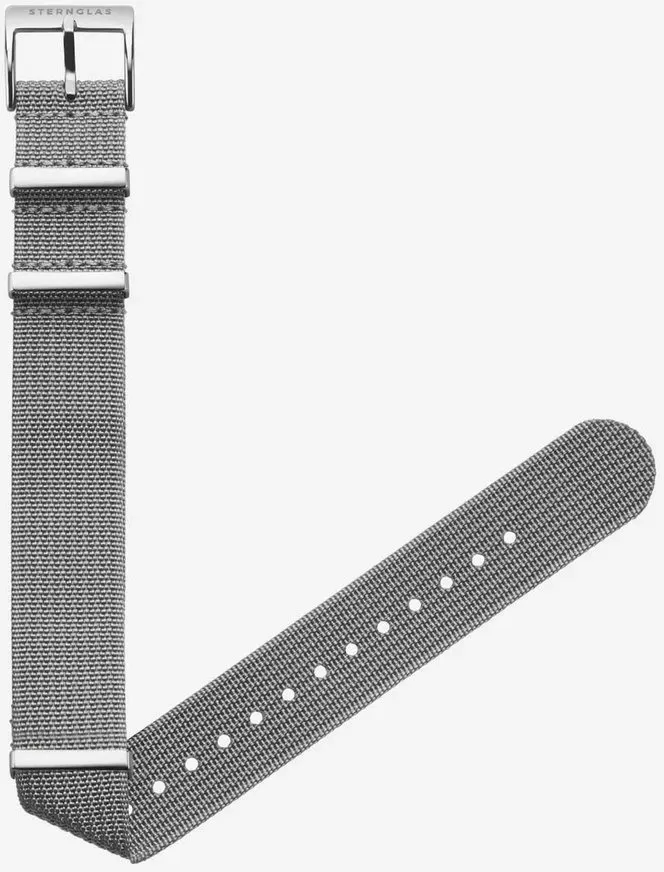 STERNGLAS - STRAP - Nylonarmband - Field - steingrau - silber / 20 MM