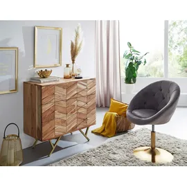 Wohnling Sideboard 90 x 86 x 40 cm Braun