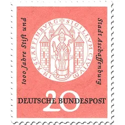 Briefmarke 1000 Jahre Stift und Stadt Aschaffenburg, Michel-Nr. 255, postfrisch