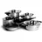 4-tlg. 3 x Kochtopf + Bratentopf