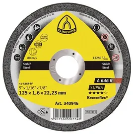 KLINGSPOR A 646 R Supra 340947 Trennscheibe gerade 115mm 25 St. Stahl