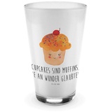 Mr. & Mrs. Panda Glas Cupcake - Transparent - Geschenk, Glas, Latte Macchiato, Backen Gesch, Premium Glas, Hochwertige Verarbeitung