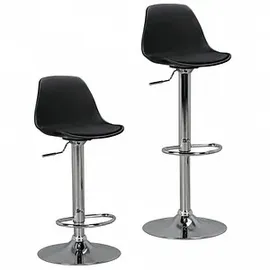 AMSTYLE Barhocker Korsika 360° drehbar höhenverstellbar Kunstleder Schwarz
