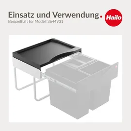 HAILO Einbaumülleimer 34,5 l Schwarz