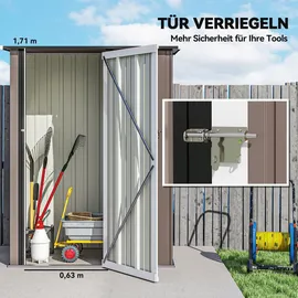 Outsunny Gerätehaus 1,42 x 0,84 m Braun