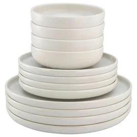 CreaTable Tafelservice Uno 12tlg. Steinzeug Weiß