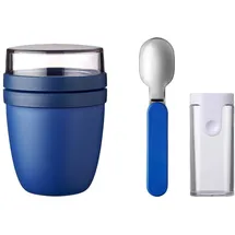 Mepal - Klapplöffel-Set mit Lunchpot Ellipse - Praktischer & Müslibecher - Unterteilung für Joghurt & Müsli - Gefrierschrank-, Mikrowellen- und Getreidegeeignet