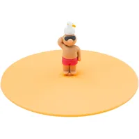 LURCH Mein Deckel Beach Friends Sam Seagull – Einzigartige Silikondeckel für Gläser, BPA-frei, spülmaschinengeeignet, wiederverwendbar, Silikon