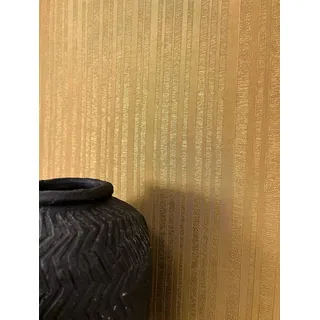 NEWROOM Tapete Gold Vliestapete Streifen - EXTRABREIT 70cm - Streifentapete Glamour Glanz Glamour Glanztapete Modern Glamour Linien