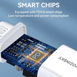 wozinsky WGWCW USB-A USB-C 20W Wandladegerät Weiß