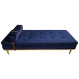 SalesFever Daybed Samt, Blau|Grau