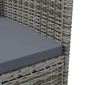 vidaXL Garten-Essgruppe 3-tlg. Grau