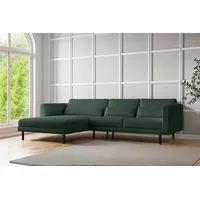 Fun Möbel Ecksofa Designersofa AGADA in Stoff Poso Grün