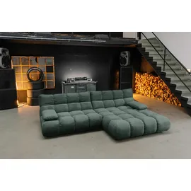 KAWOLA Ecksofa VIVIEN Feincord 2-Sitzer Grün