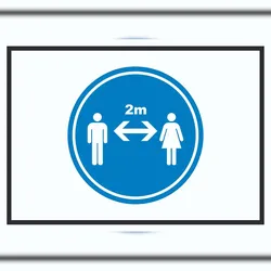 Abstand halten Symbol Schild A3 (297x420mm)