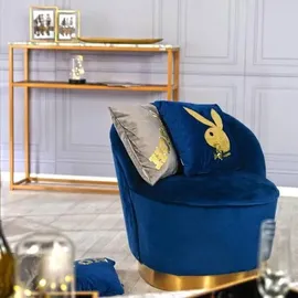 Playboy Stella Samt 67 x 71 x 70 cm blau