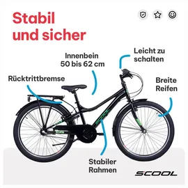 coolmobility gmbh S'COOL troX 24 Zoll RH 35 cm schwarz/grün