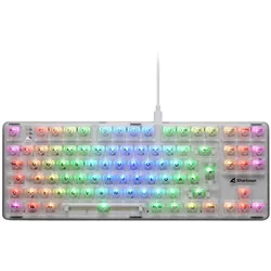 Sharkoon Crystal Shark mechanische Gaming-Tastatur, weiß