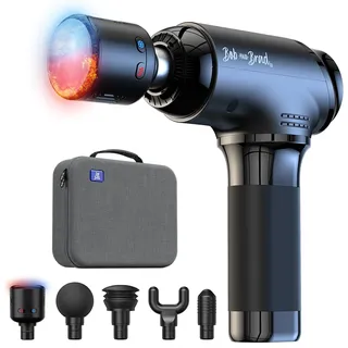 Bob and Brad T2 Pro Massagepistole mit Wärme und Kältefunktion, Massage Pistole mit 4000mAh Akku 10mm Amplitude, Massagegeräte für Training und Muskel-Schmerzlinderung, Geschenk für Männer und Frauen