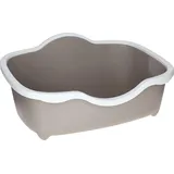 Kerbl Stefanplast Katzentoilette Très Chic Open 56x39x26cm, weiß/Taupe