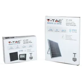 V-Tac VT-40W Solarscheinwerfer mit Solarpanel - LED-Solarleuchte, Strahler, 16 W, 1050 lm, 4000K