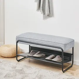 [en.casa] Lillehammer 90 x 37 x 42 cm gepolstert grau / grau