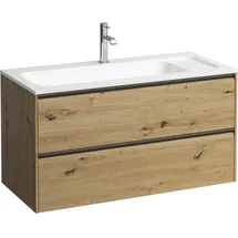Laufen MEDA Waschtischunterbau, 2 Schubladen, wildeiche
