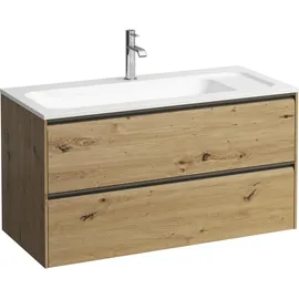 Laufen MEDA Waschtischunterbau, 2 Schubladen, wildeiche