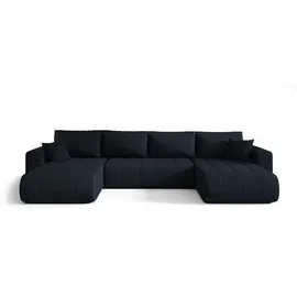 cornero Eckcouch 5-Sitzer Textil U-Form Blau