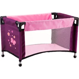 Bayer Puppenwagen "Trendy", lila (schmetterling lila), Puppenwagen, KinderB:41cm H:68cm T:67cm, Kunststoff, Metall, Polyester, inklusive Puppen-Reisebett und Umhängetasche, B:41cm H:68cm T:67cm