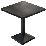 GGM Möbel BPA | Bistro Tisch | Quadratisch | Schwarzer Rand | 70 x 70 x 78,5 cm | Wenge / Schwarz