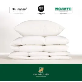 HANSKRUCHEN Premium de Luxe Daunenkissen 80 x 80 cm Weiß