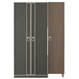 JV Möbel Kleiderschrank 56 x 211 x 139 cm Grau
