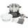 KitchenCraft 3-in-1 Fondue-Set mit farbcodierten Fondue-Gabeln (für Schokoladen-, Fleisch- und Käsefondue), Silber