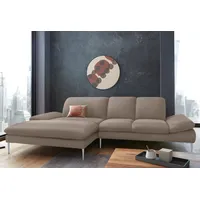 W.Schillig Ecksofa »enjoy&MORE«, mit Sitztiefenverstellung, Füße silber matt, Breite 310 cm braun