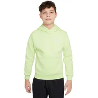 Nike Kinder Kapuzenpullover Club Fleece Big Kids Hoodie FD3000-303 147-158 - Lime Ice/White