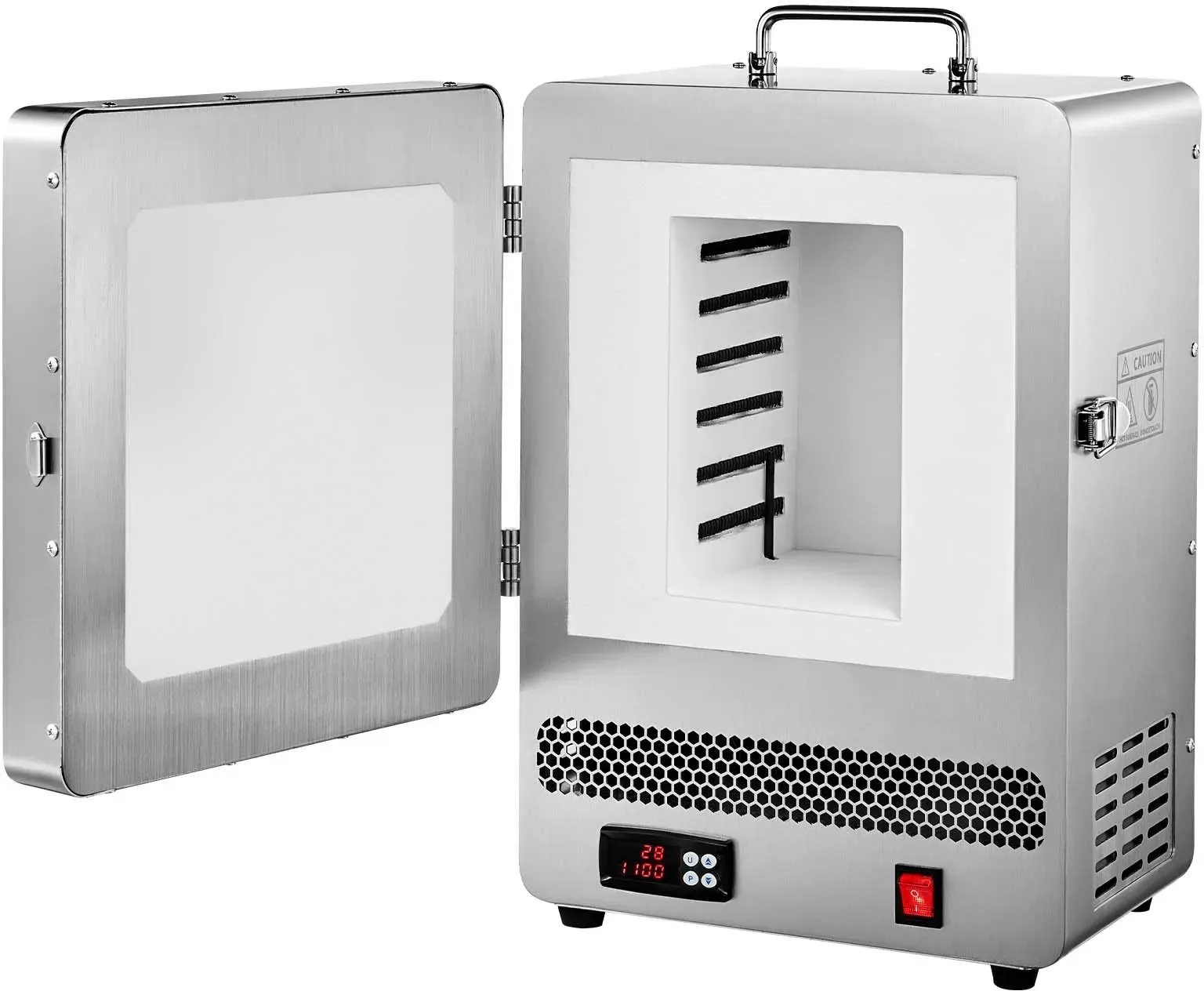 VEVOR elektrischer Schmelzofen 1650 W digitaler Schmelzofen, elektrischer Brennofen mit max. Temperatur 1200 °C für Wachsausschmelzguss Ton-DIY Metallglühen Keramikbrennen PID-Temperaturregelung