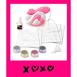 Lena Airbrush Tattoo Studio mit 100 Schablonen und 4 Glitter Farben