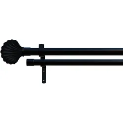 Gardinenstange INDEKO "Volterra", schwarz, L:310cm Ø:16mm, Eisen, Gardinenstangen