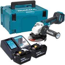 Makita DGA511Z inkl. 2 x 9,0 Ah + Ladegerät + Makpac