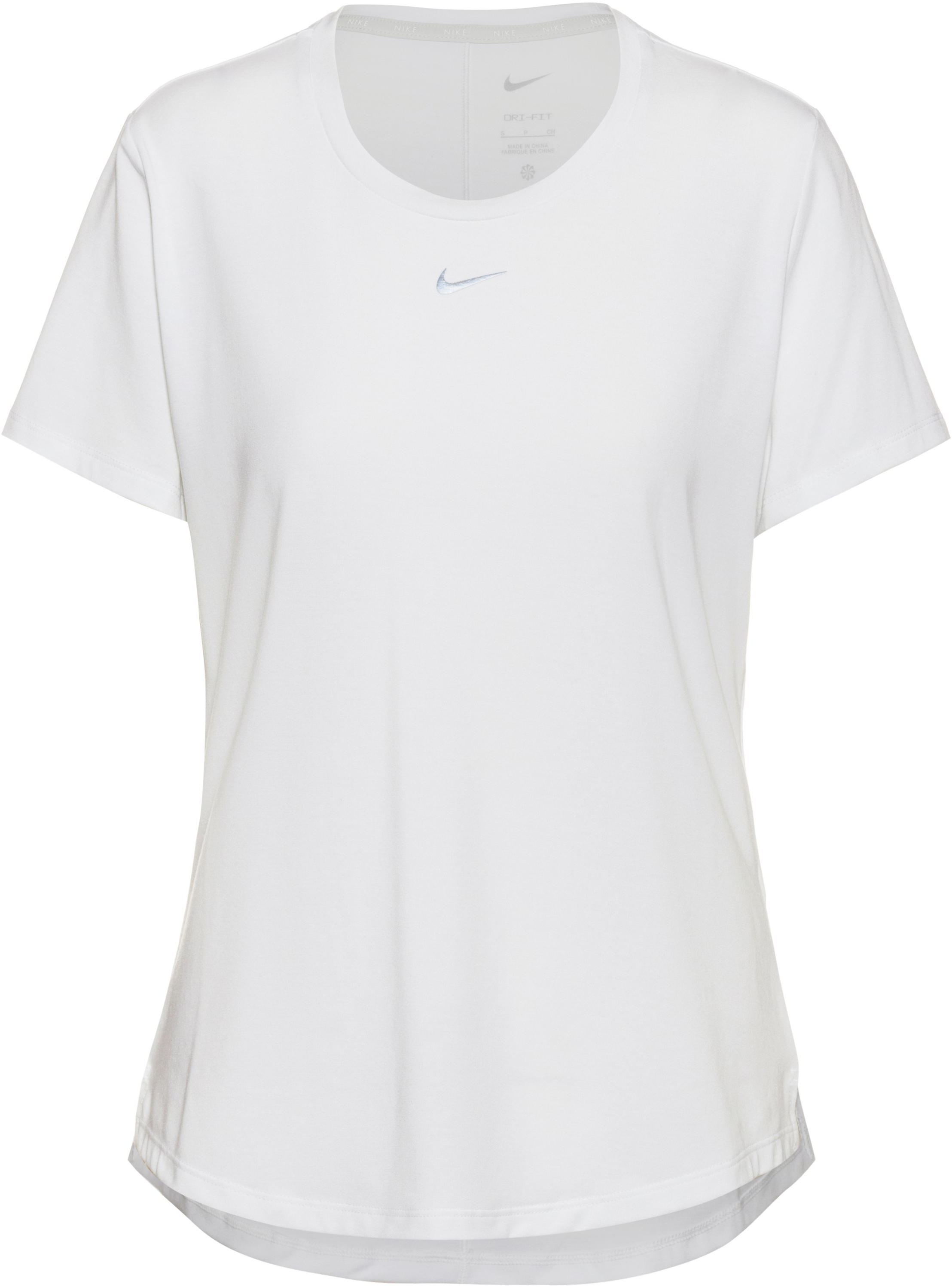Nike Dri-FIT One Luxe Tennisshirt Damen in white-reflective silv, Größe L - weiß