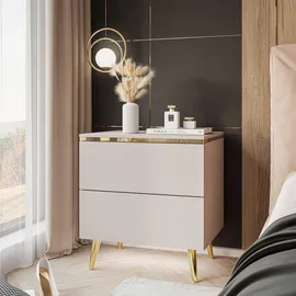 lookway Nachtschrank Aurora II 50 x 53 x 37 cm Beige