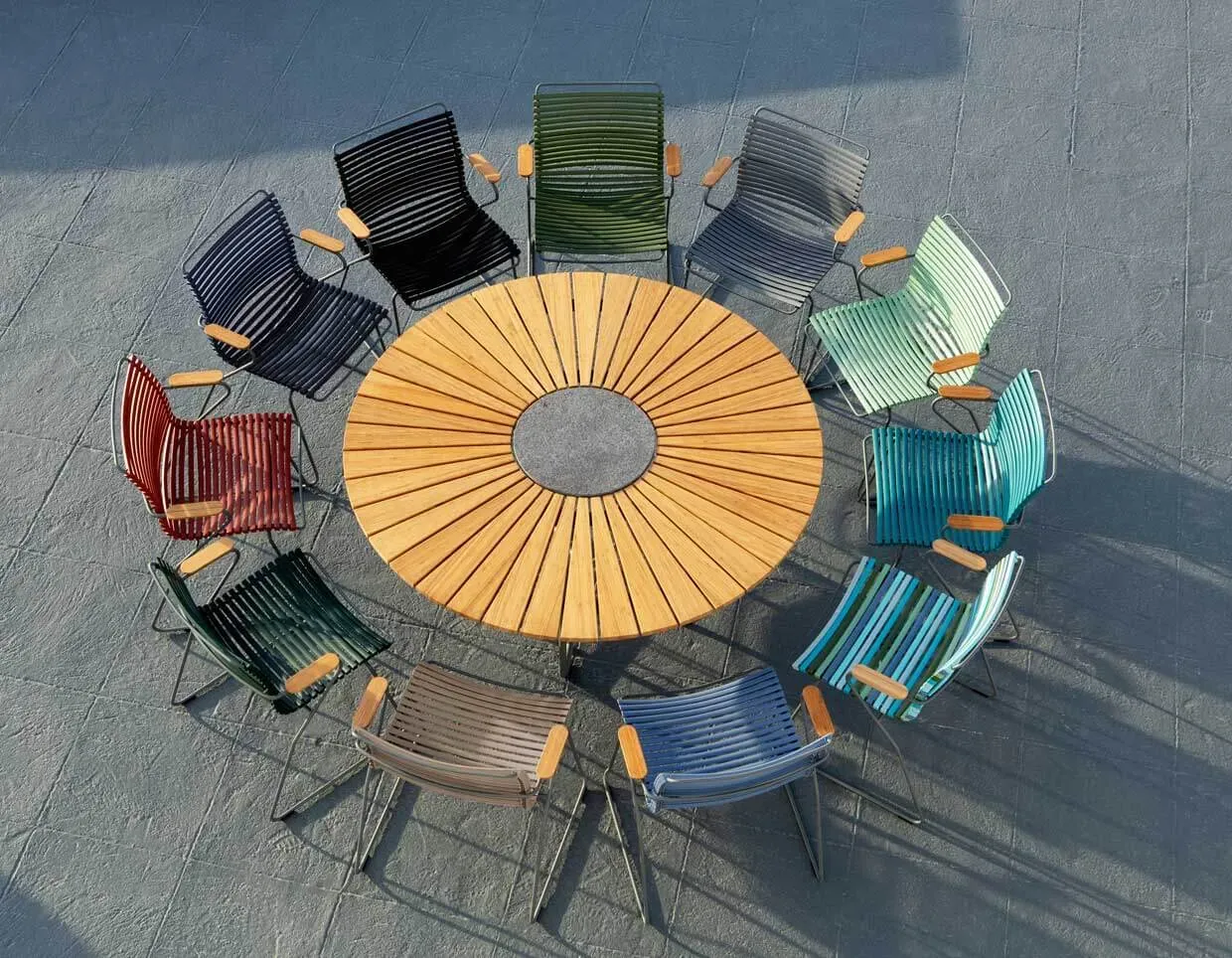 HOUE CLICK Gartenmöbel Set – 6 Personen mit CIRCLE Tisch rund 150cm