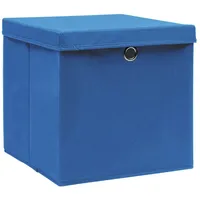 VidaXL Aufbewahrungsboxen mit Deckeln 4 Stk. 28x28x28 cm Blau