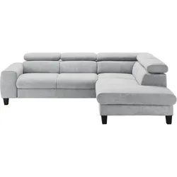 Wohnlandschaft Malibu Hellgrau Webstoff