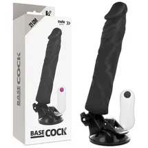 basecock - Penis-Vibrator mit Fernbedienung Schwarz 21 cm